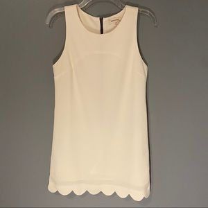 White Scallop Dress